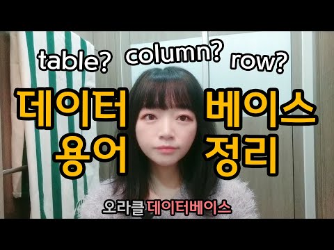 오라클 DB SQL 강좌 | 데이터베이스 용어 정리, 테이블, 컬럼, 로우, 레코드, 도메인, Oracle
