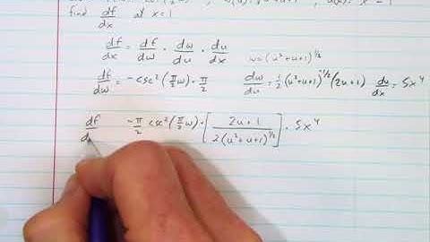 Calc 3-6 Chain Rule with 3 functions example