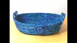 HOW TO - MAKE AN OVAL ROPE BOWL - USING BIAS CUT FABRIC STRIPS