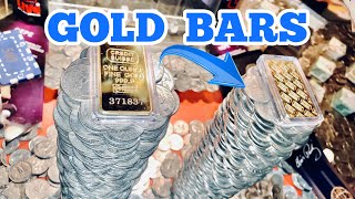 GOLD BARS Inside The High Limit Coin Pusher Jackpot WON MONEY ASMR