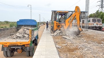 JCB 3DX Extending Old Railway Platform and Concrete Loading Truck in Nanguneri | JCB | jcb video