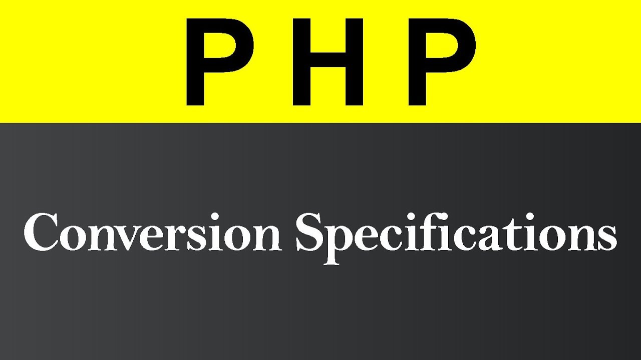 Conversion Specifications in PHP (Hindi)