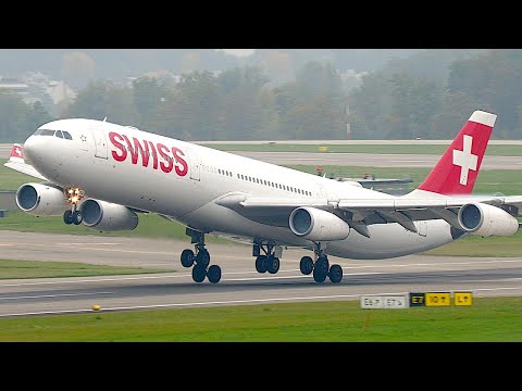 Zurich Airport Autumn Plane Spotting ft. Airbus A340, Airbus A380, Boeing 777 & Much More! 4K