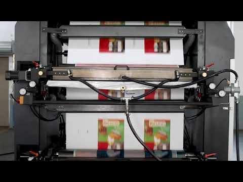 YTB-4colors stack type flexo printing machine - YouTube
