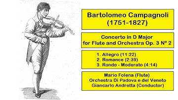 Bartolomeo Campagnoli (1751-1827) - Concerto in D Major for Flute and Orchestra Op. 3 Nº 2