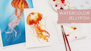 Een kwal schilderen met waterverf | Beginnersvriendelijke aquareltutorial