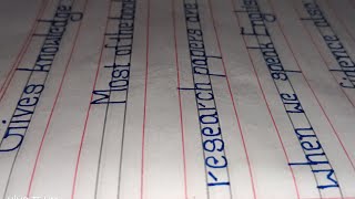 how to improve english handwriting English copy Right not book//How to write four line note book