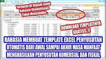 Tutorial Formula Excel Penyusutan Fiskal dan Komersial Satu File Otomatis