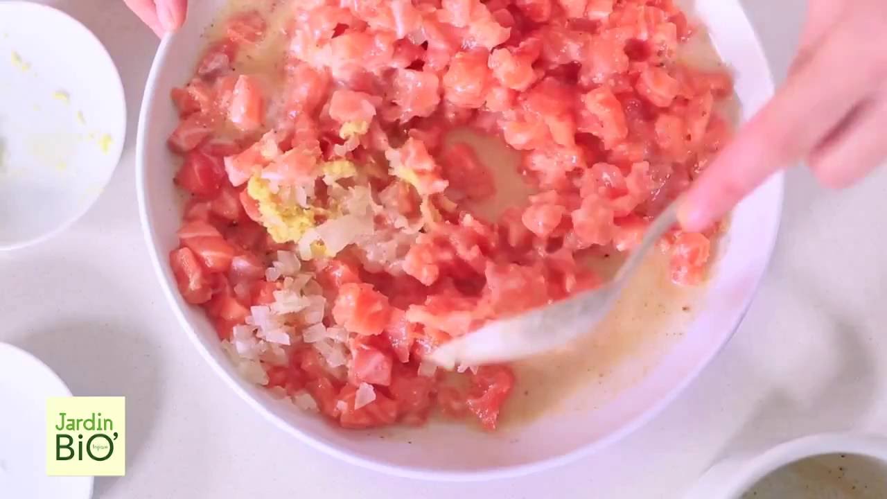 Tartare De Saumon Citron Lait De Coco Youtube