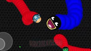 Cacing Superhero Karakter America Ninja || Worm Snake Zone || Slither Worms zone io #96009