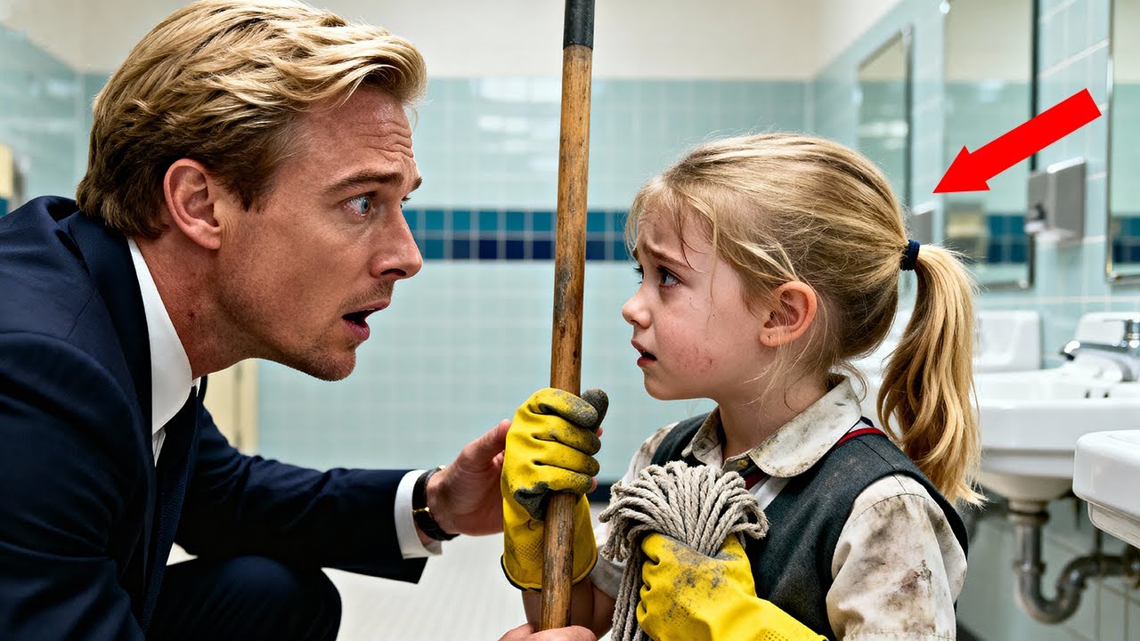 A Lonely Millionaire Sees A Girl Cleaning A School Bathroom — He Ends Up Heartbroken...