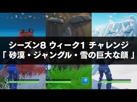 フォートナイト 砂漠 ジャングル 雪の巨大な顔を訪れる チャレンジ攻略 シーズン8 Gamewith Youtube