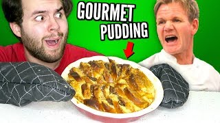 I Tried Making Gordon Ramsay's GOURMET Dessert... Bread & Butter Pudding!