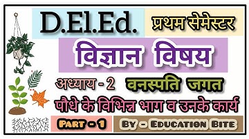 Up Deled 1st Semester Science Class-02  / वनस्पति जगत / Part-1/ Deled first semester Science classes