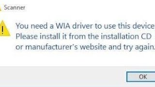 How to fix windows WIA scan Error