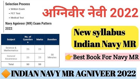 AGNIVEER NAVY MR SYLLABUS 2022 || NAVY MR AGNIPATH OFFICIAL SYLLABUS 2022 |#Indian_navy_mr_syllabus