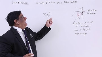 Class 11th – Bending of a Car on a Plan Turning | Laws of Motion | Tutorials Point