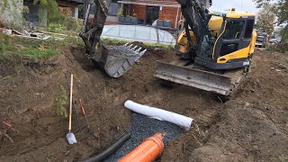 Installing a culvert pipe and sewerage