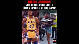 Magic Johnson son going viral after being spotted at the game