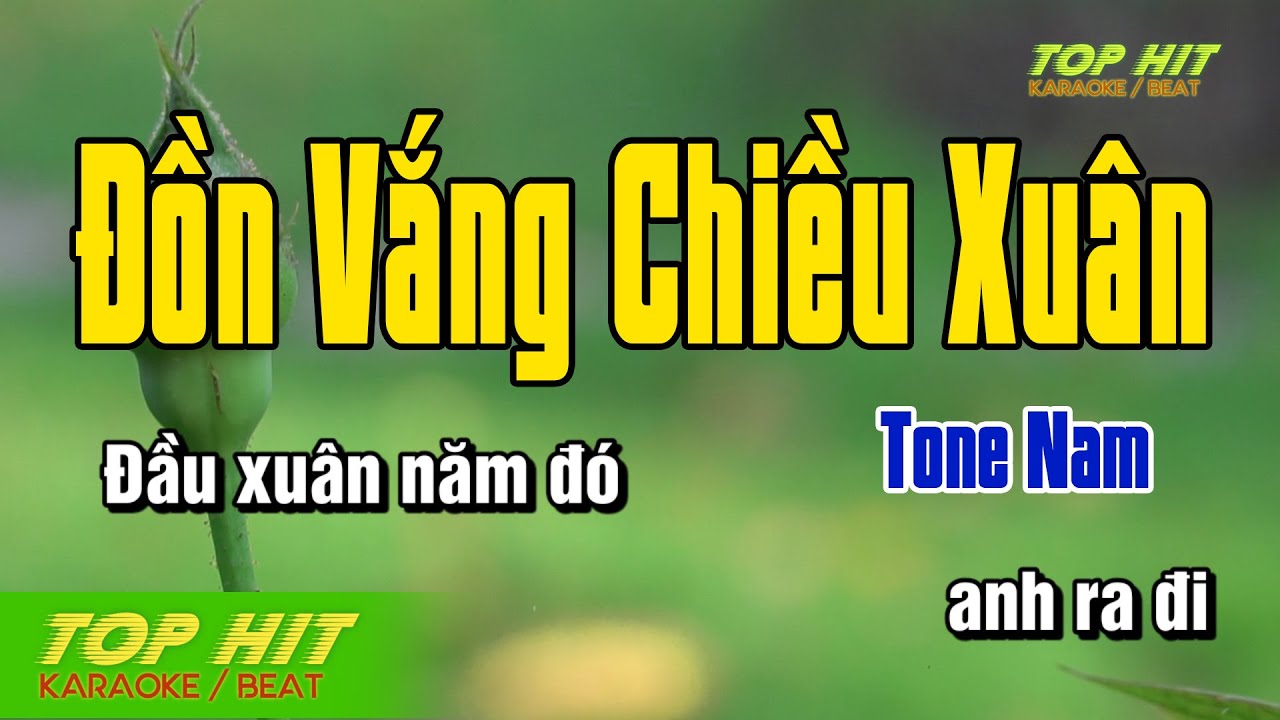 Đồn Vắng Chiều Xuân Karaoke Tone Nam Nhạc Sống | TOP HIT KARAOKE