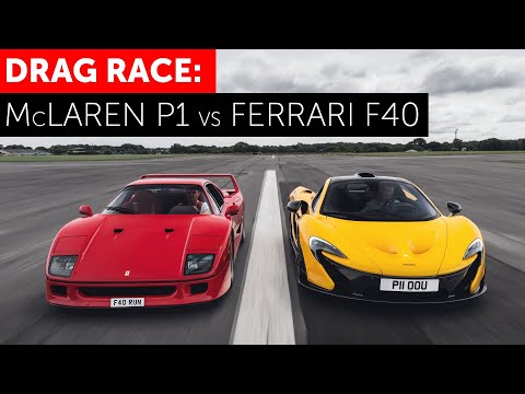 Drag Race! McLaren P1 vs Ferrari F40. With Tiff Needell