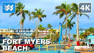 [4K] Fort Myers Beach Florida UPDATE 2023 Walking Tour - Months After Hurricane Ian 🎧