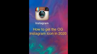 How to get the OG Instagram Icon