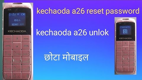 kechaoda a26 reset mastar password /kechaoda unlok pasward