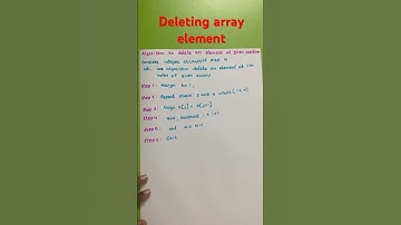Delete an array element #array #deletion #learnwithART #arrays