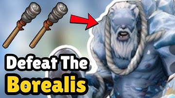 Versla de Borealis alleen met fakkels