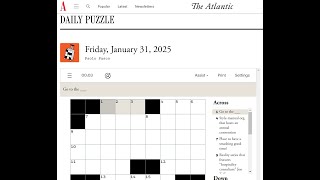 The Atlantic Crossword 31/01/2025