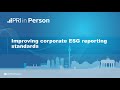 PRI in Person 2017 - Improving corporate ESG reporting standards