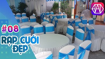 Rạp Cưới Đẹp: p8 - Ghế Nơ Tông Xanh Biển | Ba Hào | Gò Công, Tiền Giang