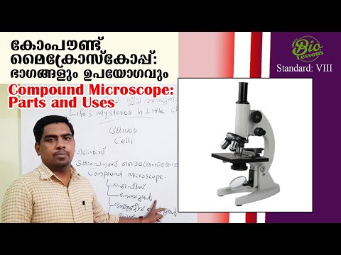 Biology 8th: Compound Microscope _Parts & Uses /കോംപൗണ്ട് മൈക്രോ സ്കോപ്പിന്റെ ഭാഗങ്ങളും ഉപയോഗവും