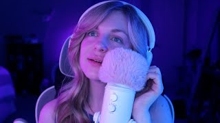 Extremely Up-Close Whispers and Fluffy Mic Scratching ASMR 😴💙