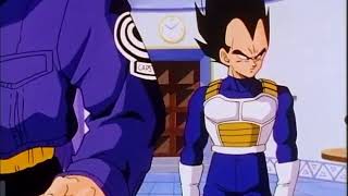 Trunks and Vegeta enter the Hyperbolic Timechamber