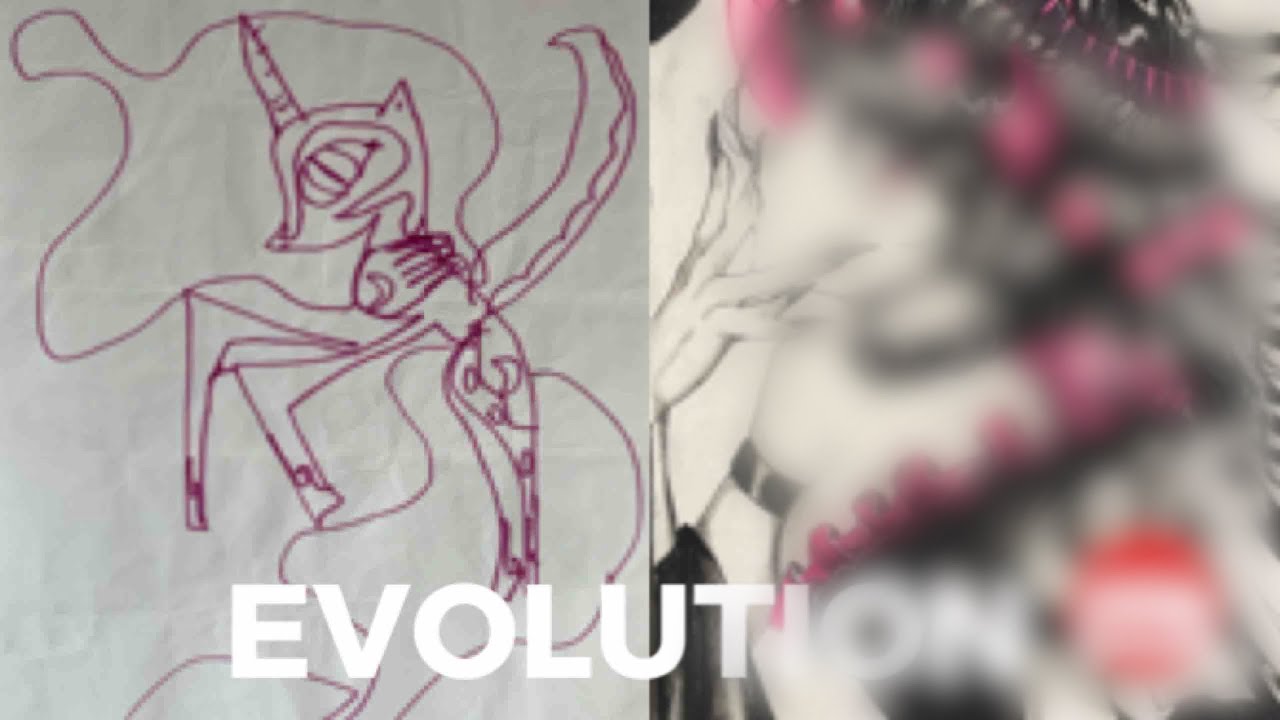 My drawing evolution to 14 years old - YouTube