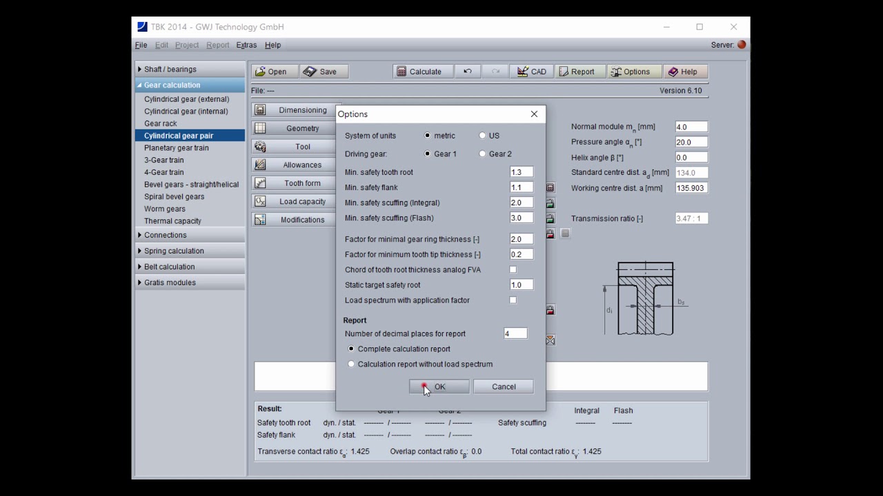eAssistant / TBK gear pair calculation tutorial - YouTube