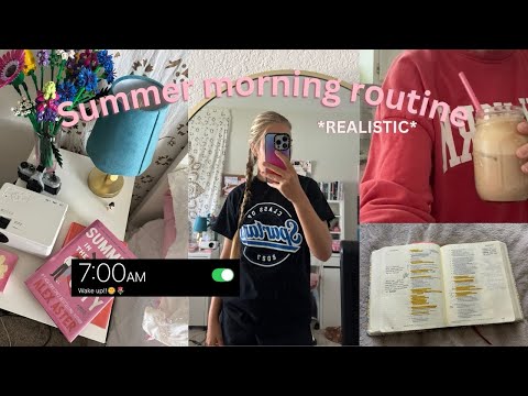 SUMMER MORNING ROUTINE | *realistic, bible study, productive, early mornings*