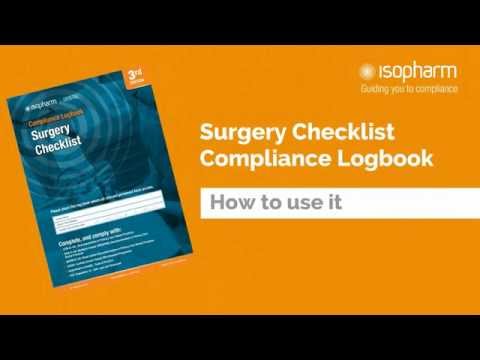 Surgery Compliance Logbook: How to use it