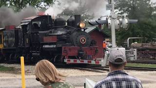 Shay #9 enters and leaves South Depot