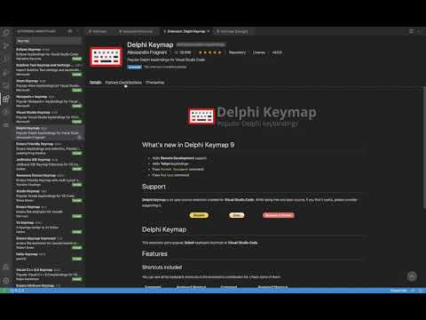 Useful Extensions - Delphi Keymap - TMS Web Core for Visual Studio Code