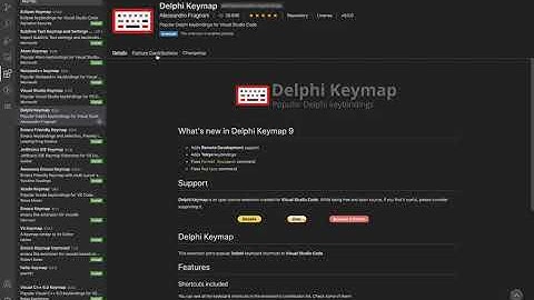 Useful Extensions - Delphi Keymap - TMS Web Core for Visual Studio Code