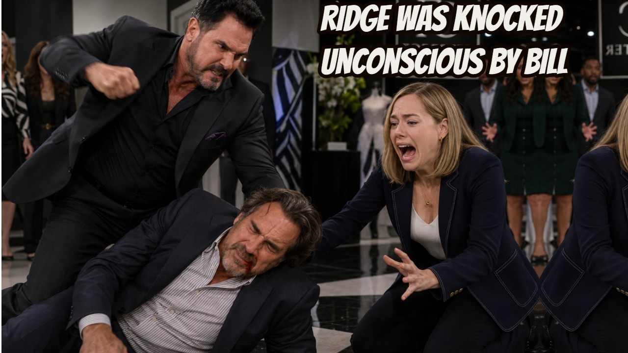 RIDGE IS KNOCKED UNCONSCIOUS BY BILL AFTER RUINING HOPE’S PREMIERE!