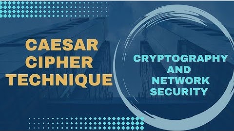 Caesar Cipher Technique in CNS (Cryptography & Network Security) in Tamil