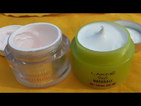 Lakme 9to5 naturale day cream vs lakme absolute perfect radiance skin lightening light cream review,