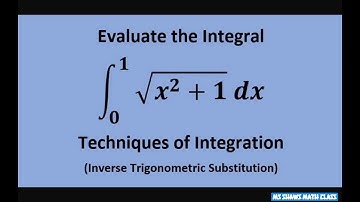 Evaluate the Definite Integral.  Trigonometric Substitution