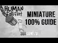 Human fall flat miniature level 100 walkthrough all trophies  achievements guide  solution