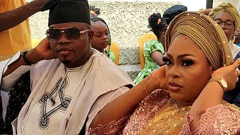 SEE THE BEAUTIFUL DRESS SOLA KOSOKO & HUSBAND ROCK ON THEIR BABY NAMING CEREMONY AS ALFA&PASTOR PRAY