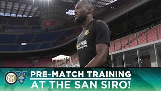 INTER vs LECCE | PRE-MATCH TRAINING AT THE SAN SIRO! 💪🏻⚫🔵 screenshot 3